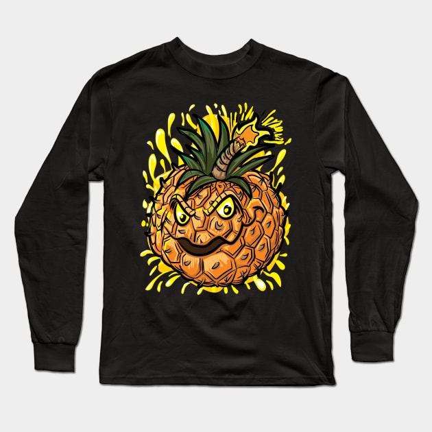 Pineapple Bomb Splash Long Sleeve T-Shirt by eShirtLabs